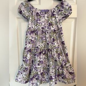 Gymboree Purple and Green Floral Dress EUC
